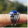 Pierścionki Srebrny pierścionek z lapis lazuli