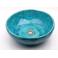 Ceramika i szkło umywalka w stylu śródziemnomorskim,niebieska