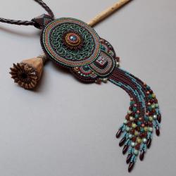 naszyjnik etno,haft koralikowy - Naszyjniki - Biżuteria