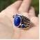 Pierścionki Srebrny pierścionek z lapis lazuli