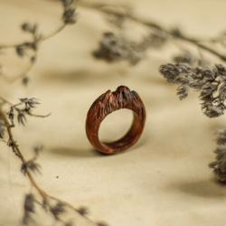 pierścionek góra,drewniany pierścionek - Pierścionki - Biżuteria