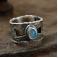 Pierścionki srebrny pierścionek z opalem