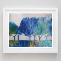 drzewa,niebieskie - Obrazy - Wyposażenie wnętrz