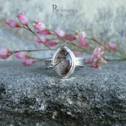 kwarc rutylowy,srebrny pierścionek - Pierścionki - Biżuteria
