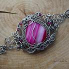 Bransoletki bransoletka,agat,stal chirurgiczna,wire wrapping
