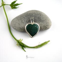 wisior serce,zielone serduszko - Wisiory - Biżuteria
