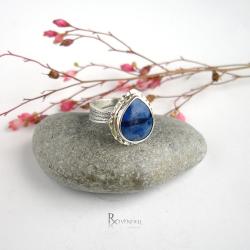 lapis lazuli,pierścionek srebrny - Pierścionki - Biżuteria