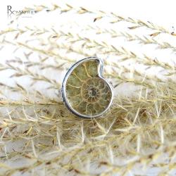 amonit,brąz,pierścień - Pierścionki - Biżuteria