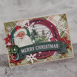 Święta,Boże Narodzenie,vintage,mikołaj - Kartki okolicznościowe - Akcesoria