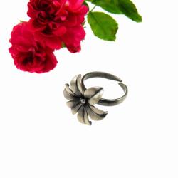 pierścionek,prezent,dla niej,kwiat,hiacynt,srebro - Pierścionki - Biżuteria