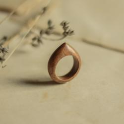 drewniany pierścionek,pierścionek dla niej - Pierścionki - Biżuteria