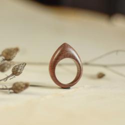 drewniany pierścionek,pierścionek - Pierścionki - Biżuteria