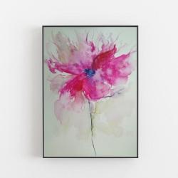 nowoczesny różowy obraz na ściane,akwarela - Obrazy - Wyposażenie wnętrz