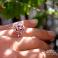 Pierścionki ażurowa kulka,różowa cyrkonia,pierścionek
