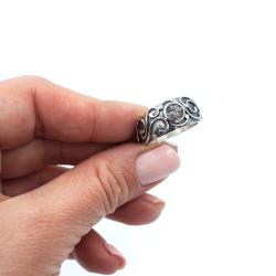 kwarc rutylowy,srebrny,pierścień,sygnet - Pierścionki - Biżuteria